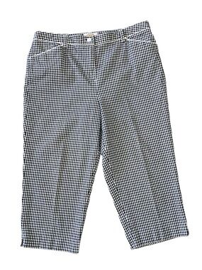 VINTAGE TALBOTS Gingham Capri Cropped Pants